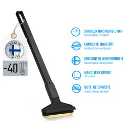 Eiskratzer Messingschaber Schwarz Murska® Eisschaber mit 90mm Messingschaber 370mm lang Original aus Finnland