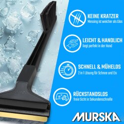 1x Kombi Eiskratzer Schwarz Murska® mit 90mm...