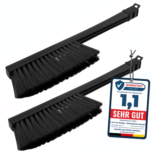 2 x Schneebürste Schneebesen Schwarz-Grau Murska® Schneefeger 395mm lang Original aus Finnland
