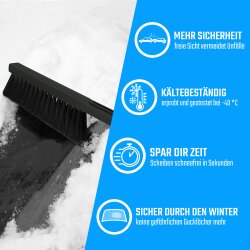 2x Schneebürste Schneebesen Schwarz Murska® Schneefeger 395mm lang Original aus Finnland