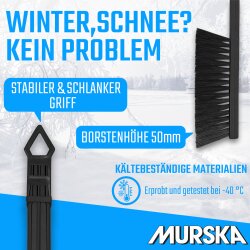 2x Schneebürste Schneebesen Schwarz Murska® Schneefeger 395mm lang Original aus Finnland