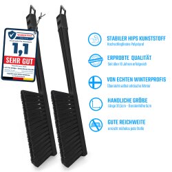 2x Schneebürste Schneebesen Schwarz Murska® Schneefeger 395mm lang Original aus Finnland