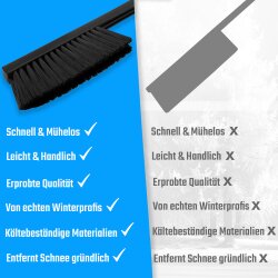 2x Schneebürste Schneebesen Schwarz Murska® Schneefeger 395mm lang Original aus Finnland