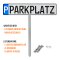 Einschlagpfosten Pfosten Edelstahl Befestigung für Parkplatzkennzeichen Kennzeichen Schilder