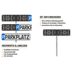Einschlagpfosten aus Edelstahl mit Halterung zum Einschieben Erdspieß Pfosten Befestigung Parkplatzschild Befestigung