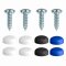 Kennzeichen Schrauben mit Kappen 4er Set Nummernschild Schrauben Set 4,8 x 16mm inkl. Abdeckkappen Befestigungsschrauben Kennzeichenbefestigung