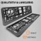 2x Kennzeichenhalter Auto Carbon Look Kennzeichenhalterung KFZ EU Kennzeichen 520 x 110 Halter Nummernschild Halterung PKW LKW Nummernschildhalter Nummernschildhalterung Kennzeichenverstärker