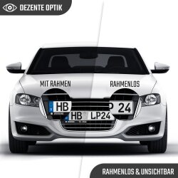 Kennzeichenhalter rahmenlos Nummernschildhalterung Auto Motorrad Roller 4 Stück 10cm x 5,5cm