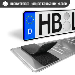 Kennzeichenhalter rahmenlos Nummernschildhalterung Auto Motorrad Roller 4 Stück 10cm x 5,5cm