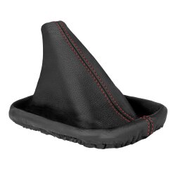 Schaltsack Schaltmanschette Leder für BMW 3er e30 e36 5er e34 Schwarz Naht Rot
