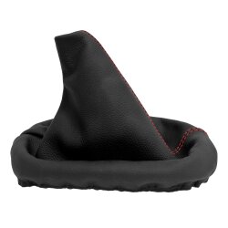 Schaltsack Schaltmanschette Leder für BMW 3er e30 e36 5er e34 Schwarz Naht Rot