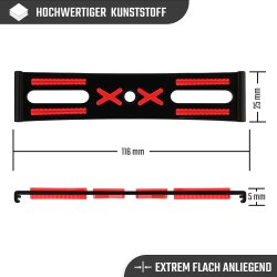 2 Kennzeichenhalter rahmenlos 4 mm flach Nummernschildhalter unsichtbar