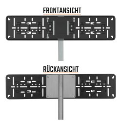 Parkplatzschild Parkplatzkennzeichen mit Edelstahl Einschlagpfosten Wunschtext Schild P-Kennzeichen Wunschprägung inkl. Befestigungsschrauben individuell bis 17 Zeichen