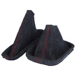 Schaltsack und Handbremsmanschette passend für Bmw e30 Naht rot