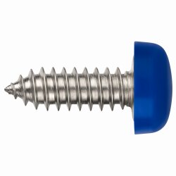 Kennzeichen Schrauben mit Kappen 4er Set Nummernschild Schrauben Set 4,8 x 16mm Edelstahl inkl. Abdeckkappen Befestigungsschrauben Kennzeichenbefestigung