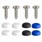 Kennzeichen Schrauben mit Kappen 4er Set Nummernschild Schrauben Set 4,8 x 16mm Edelstahl inkl. Abdeckkappen Befestigungsschrauben Kennzeichenbefestigung