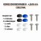 Kennzeichen Schrauben mit Kappen 4er Set Nummernschild Schrauben Set 4,8 x 16mm Edelstahl inkl. Abdeckkappen Befestigungsschrauben Kennzeichenbefestigung