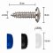 Kennzeichen Schrauben mit Kappen 4er Set Nummernschild Schrauben Set 4,8 x 16mm Edelstahl inkl. Abdeckkappen Befestigungsschrauben Kennzeichenbefestigung