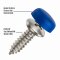 Kennzeichen Schrauben mit Kappen 4er Set Nummernschild Schrauben Set 4,8 x 16mm Edelstahl inkl. Abdeckkappen Befestigungsschrauben Kennzeichenbefestigung