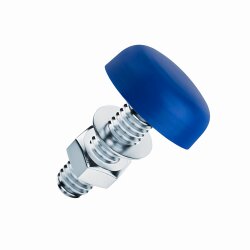 Kennzeichen Schrauben Motorrad M5 x 16mm mit Abdeckkappen - selbstsichernd - 4er Set mit Kappen - Nummernschild Schrauben DIN 84