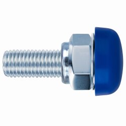Kennzeichen Schrauben Motorrad M5 x 16mm mit Abdeckkappen - selbstsichernd - 4er Set mit Kappen - Nummernschild Schrauben DIN 84