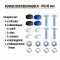 Kennzeichen Schrauben Motorrad M5 x 16mm mit Abdeckkappen - selbstsichernd - 4er Set mit Kappen - Nummernschild Schrauben DIN 84