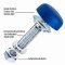 Kennzeichen Schrauben Motorrad M5 x 16mm mit Abdeckkappen - selbstsichernd - 4er Set mit Kappen - Nummernschild Schrauben DIN 84