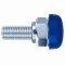 Kennzeichen Schrauben Motorrad M5 x 16mm mit Abdeckkappen - selbstsichernd - 4er Set mit Kappen - Nummernschild Schrauben DIN 84