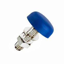 Kennzeichen Schrauben Motorrad M5 x 16mm - Edelstahl - selbstsichernd - mit Abdeckkappen 4er Set mit Kappen - Nummernschild Schrauben ähnlich DIN 84