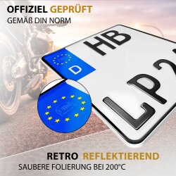 Kennzeichen Motorrad 180x200 mm Wunschkennzeichen...