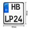 Kennzeichen Motorrad 180x200 mm Wunschkennzeichen DIN-zertifiziert Motorradkennzeichen 18x20cm Nummernschild offiziell amtlich