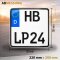 Kennzeichen Motorrad 220x200 mm Wunschkennzeichen DIN-zertifiziert Motorradkennzeichen 22x20cm Nummernschild offiziell amtlich
