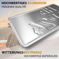 Kennzeichen 340x200 mm LKW PKW Quad SUV Anhänger Wunschkennzeichen DIN-zertifiziert 34x20cm Nummernschild