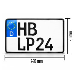 Leichtkraftrad Kennzeichen 240x130 mm Traktor Wunschkennzeichen Motorradkennzeichen Nummernschild