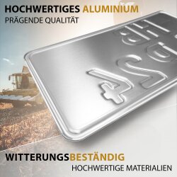 Kennzeichen 240x130 mm Steuerbefreit  grün Traktor Wunschkennzeichen Nummernschild