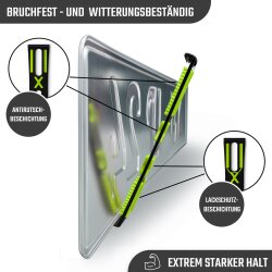 2 Kennzeichenhalter rahmenlos universell...