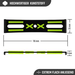 2 Kennzeichenhalter rahmenlos universell Nummernschildhalter unsichtbar Halter für Kennzeichen grün