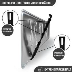 2 Kennzeichenhalter rahmenlos universell...