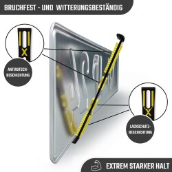 2 Kennzeichenhalter rahmenlos universell...