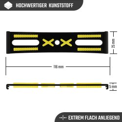 2 Kennzeichenhalter rahmenlos universell Nummernschildhalter unsichtbar Halter für Kennzeichen gelb