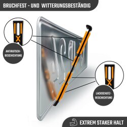 2 Kennzeichenhalter rahmenlos universell...