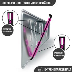 2 Kennzeichenhalter rahmenlos universell...