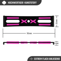 2 Kennzeichenhalter rahmenlos universell Nummernschildhalter unsichtbar Halter für Kennzeichen pink