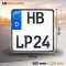 Kennzeichen Motorrad 220x200 mm Carbon Wunschkennzeichen DIN-zertifiziert Motorradkennzeichen 22x20cm Nummernschild Carbon-Optik