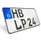 Kennzeichen 255x130 mm Carbon-Optik Leichtkraftrad Wunschkennzeichen Motorradkennzeichen Nummernschild Carbon