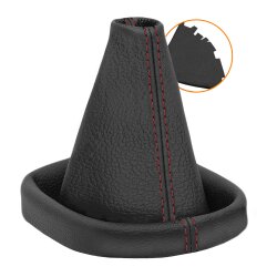 Schaltsack Schaltmanschette passend für VW Golf 5 Golf V in Schwarz Naht Rot