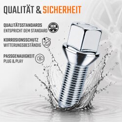 Radschrauben M14 x 1,5 Kegelbund 60° 30mm SW17...