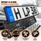 2x Kennzeichenhalter Auto Chrom Kennzeichenhalterung KFZ Kennzeichen EU 520mm x 110mm Halter Nummernschild Halterung PKW LKW Nummernschildhalter Nummernschildhalterung Kennzeichenverstärker Silber