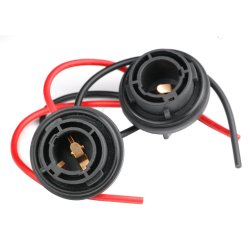 2x PY21W Fassung Sockel Reparatur Kabel BAU15s 1156 Pins 150° Reparatur Stecker