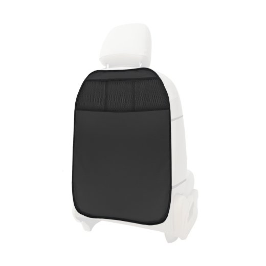 1 Stück Rückenlehnenschutz Sitzschoner Lehnenschutz Hecksitzschoner Kunstleder mit 3 Taschen in schwarz
